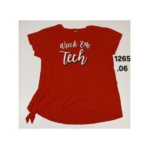 Flying Colors (Large)Red Short Sleeve Top Blouse Shirt